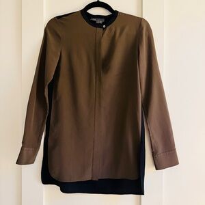 Vince Long Sleeve Silk Blouse